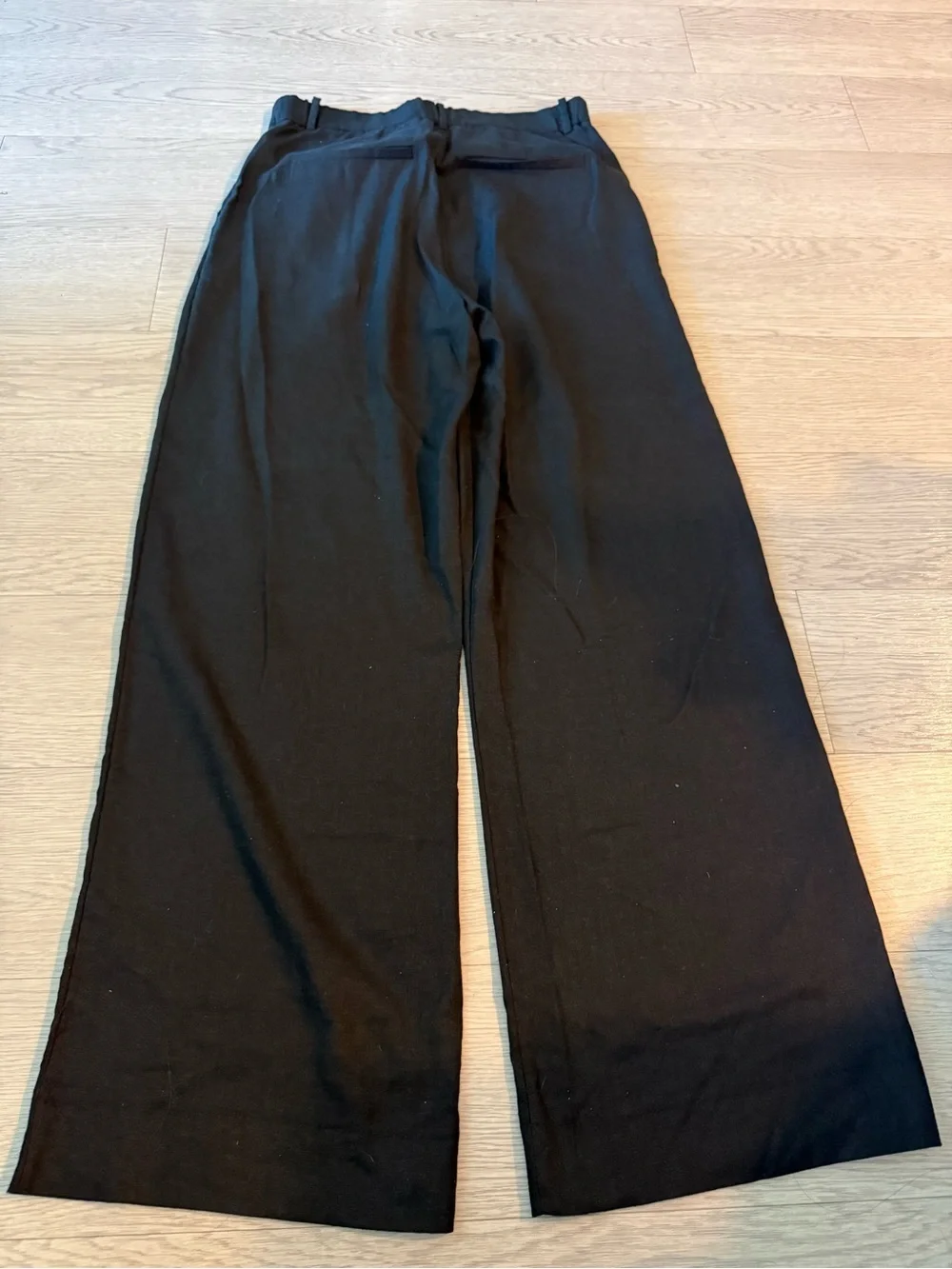 Abercrombie & Fitch Linen-Blend Tailored Pleated Wide Leg Pants Sz 29L